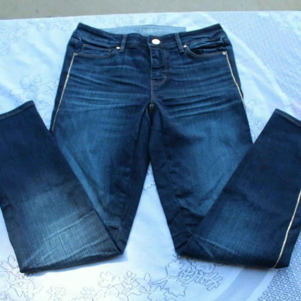 Women's 2R Skinny Ankle Mid-Rise Blue Jean Pants WHBM